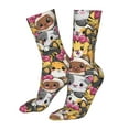 thumbnail image 5 of Uemuo Cute Cat Cartoon for 16in Socks, Cotton Socks Sports Socks Knee High Socks Comfortable Socks For Men, Women, 5 of 7