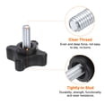thumbnail image 4 of 2 Pieces Star Knobs M6 x 16mm Plastic 4-Star Stud Knob Hand Tightening Clamping Screw Handle Black, 4 of 6