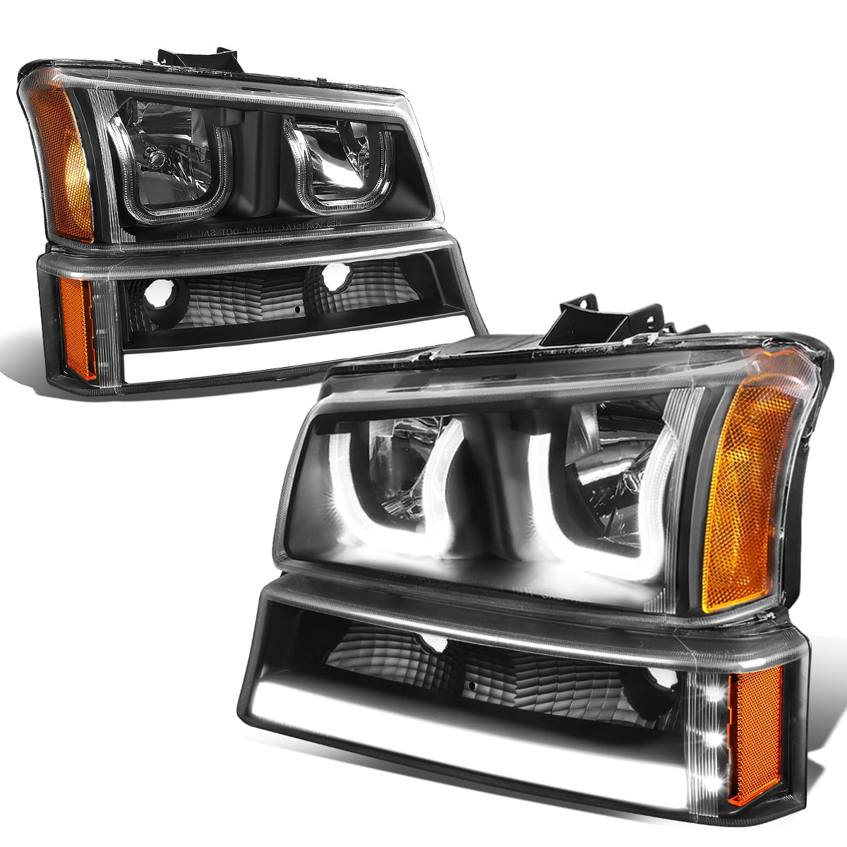 For 03 06 Chevy Silverado Classic Avalanche Led Drl Bar Dual Halo