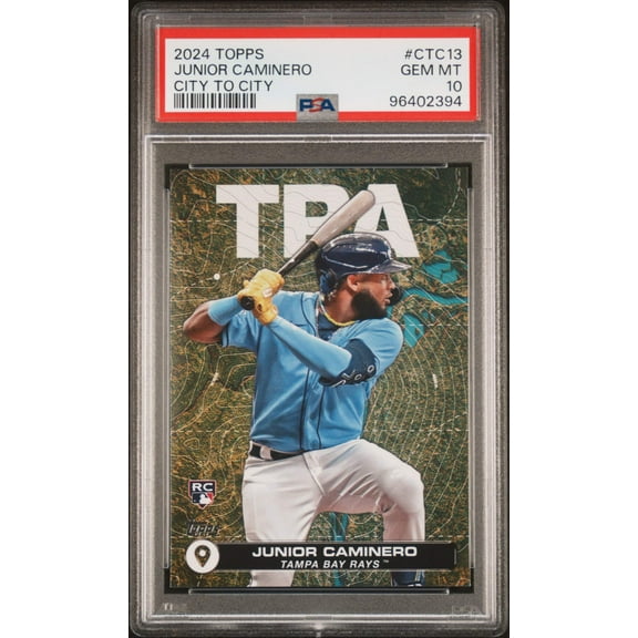 Graded 2024 Topps Junior Caminero #CTC13 City to City Rookie RC Baseball Card PSA 10 Gem Mint