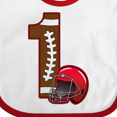 thumbnail image 4 of Inktastic First Birthday Red Football Helmet Boys or Girls Baby Bib, 4 of 4