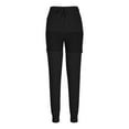 thumbnail image 7 of Women's Plus Size 2 Piece Outfits Long Sleeve Button Loose Off Shoulder Top and Pleated Slim Fit Joggers Pant Sets (4XL, Black), 7 of 7