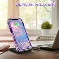thumbnail image 5 of CASEFIV for iPhone 11 Pro Max Case 6.5 inch,Marble Pattern 3 in 1 Heavy Duty Shockproof Full Body Hard PC+Soft Silicone Drop Protective Women Girls Cover for iPhone 11 Pro Max,Drift Sand/Purple, 5 of 7