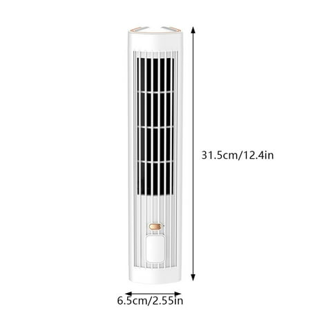 

Tower Fan Quiet USB Desk Fan With 3 Wind Speeds Small Bladeless Electric Fan For Room Bedroom Home Office Outdoor Camping