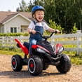 thumbnail image 3 of Hikiddo 24V ATV Kids 4 Wheeler, Spider Electric Four Wheeler for Kids Ride on Toy, 16" Extended Seat - Red, 3 of 9