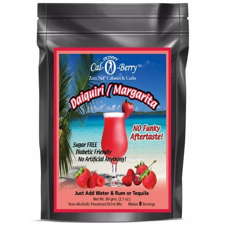Skinny Cal-O-Berry (TM) Zero Calorie All Natural Strawberry Daiquiri / Margarita Cocktail Mix, 8 (Best Strawberry Daiquiri Premix)