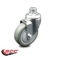 thumbnail image 2 of 4 Inch Gray Polyurethane Wheel with ¾ Inch NPT Pipe Thread Stem Swivel Caster, 2 of 2