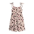 thumbnail image 5 of NAISIBABY Girls Flare Dress, Leopard Summer Casual Sleeveless Soft Flowy Kids Cute Swing Sundress Brown Size 10, 5 of 9