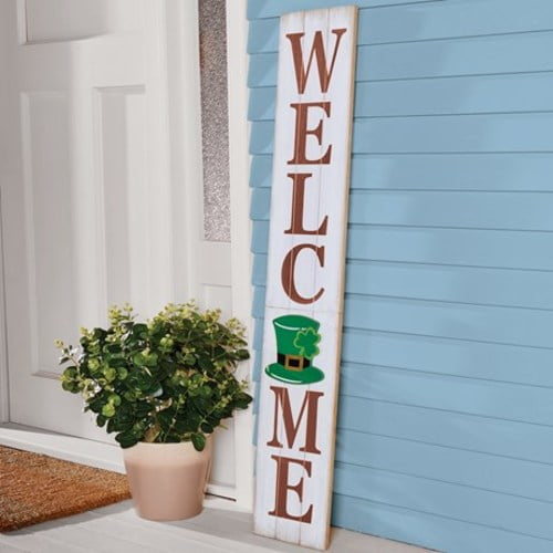 Customized Welcome Sign Outdoor Decor Personalized Welcome Sign Upgrade for Reversible Porch Sign Vertical Welcome Sign Porch Sign