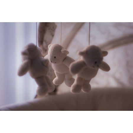 Canvas Print Cradle Crib Toys Bears Baby Toy Stretched Canvas 10 X