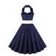 thumbnail image 3 of Vestidos Para Mujer Vestidos Casuales Sin Mangas Cuello Redondo Retro Estampado de Lunares Cinturón de Cintura Alta Cuello Halter Vestido Sin Espalda Odeerbi ODB149638, 3 of 3