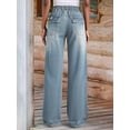 thumbnail image 4 of EMMIOL Women's Mid High Rise Wide Leg Baggy Jeans Y2K Boyfriend Denim Pants with Pockets, 4 of 7