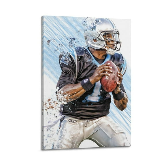 American Football Player Cam Newton Poster Poster Album Cover Posters for Bedroom Wall Art Canvas Posters Music Album Cover Poster