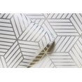 thumbnail image 6 of Geometry Hexagon Stripped Peel and Stick Wallpaper Vinyl Contact Paper Decorative 17.72" X 9.8ft, Silver and White, 6 of 9