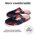 thumbnail image 6 of Easygdp Red Flame Wolf Head Slippers for Women Mens Winter Warm Home Slippers Plush Slip on House Slippers for Indoor Outdoor Shoes-46/47, 6 of 7