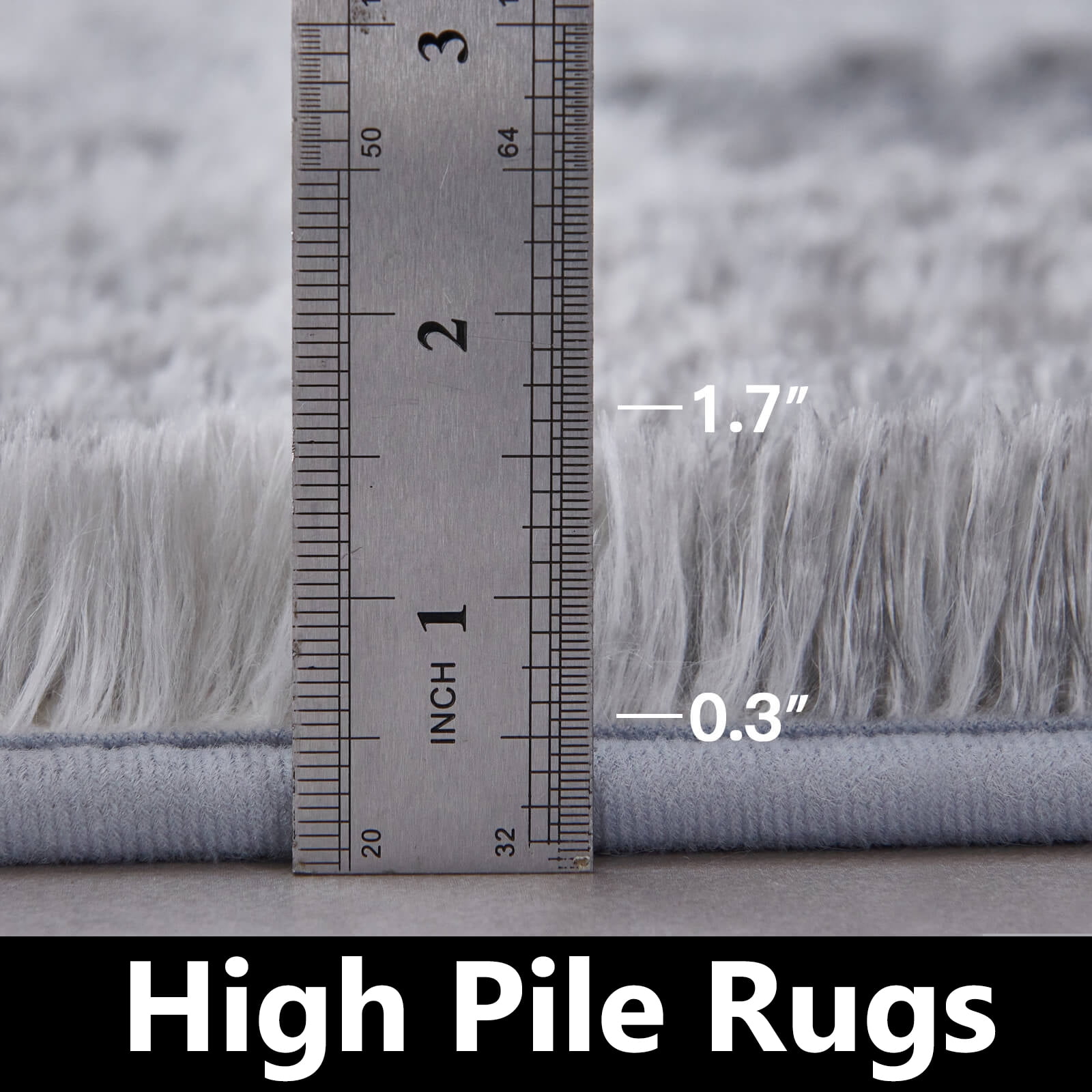 BRICHOEE 6x9 Feet Modern Indoor Home Living Room Grey Area Rugs, Anti-Skid Soft Fluffy Shag Fur Bedroom Rugs for Kids Playroom Decor