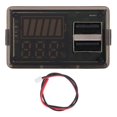 thumbnail image 1 of RV Digital Battery Gauge 8-30V Voltage Display with 2 USB Ports Blue Backlight for Car Motorcycle Boat, 1 of 2