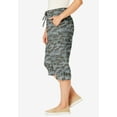 thumbnail image 3 of Woman Within Plus Size Petite Convertible Length Cargo Capri/Bermuda, 3 of 6
