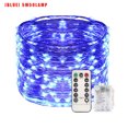 thumbnail image 2 of Wosthever USB LED Home Office Garden impermeable control remoto temporizador lámpara cadena 5m 50LEDs azul Iluminación navideña azul 5m, 2 of 6
