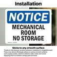 thumbnail image 3 of (2 Pack) Mechanical Room No Storage OSHA Notice Sign 7 Inch X 5 Inch Vinyl Label Decal Sticker Weather Resistant, UV Protected for Workplace, Business, and Construction Site, Made in, 3 of 7