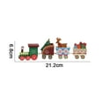 thumbnail image 2 of El tren de la Navidad pintó los juguetes de madera del regalo del niño de la decoración de la Navidad, ornamento de la sobremesa de Navidad, 2 of 5