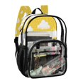 thumbnail image 2 of Ttyddzy Clear Backpack Heavy Duty PVC Transparent Backpack for College Workplace, Yellow Rain, 2 of 8