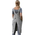 thumbnail image 3 of Delantal algodón lino delantal cruzado espalda delantal pinafore mujer cocina repostería jardinería, 3 of 6