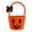Orange37, variant on WWG Halloween Pumpkin Candy Bucket, Woven Treat Basket with Handle, Classic Face Pattern, Black Satin Bow, Sturdy Cotton Fabric, Reusable Decorative Storage for Party Favors, Birthday Gift Bags