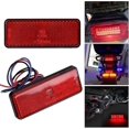 thumbnail image 3 of 12v 24 Led Motorcycle Tail Light Turn Signals, Universal Rear Brake Stop Lamp Light Rectangle for Scooters Atvs Moped Bicycles Tricycles (Red-1pc), 3 of 5