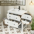 thumbnail image 3 of Eclife 30" Single Bathroom Vanity With Integrated Sink Top, 2 Smooth Drawers, Faucet, 3 of 9