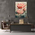 thumbnail image 5 of Mudket Watercolor Pink Lotus Canvas Wall Art, Framed Floral Botanical Print, Zen Flower Wall Decor for Bedroom Bathroom, Ready to Hang - 12"L x 8"W, 5 of 10