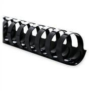 Sparco Plastic Binding Spines 1.5" Diameter - 320 x Sheet Capacity - Black - Plastic - 100 / Box