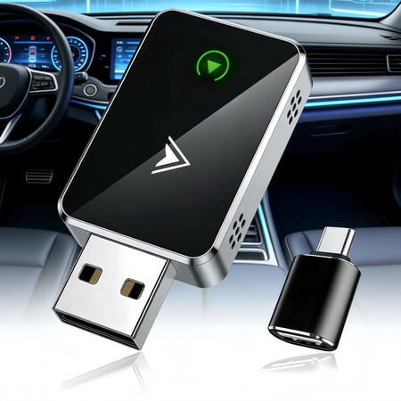Wireless Carplay Adapter for Apple Fast & Stable Carplay Adapter Convert Wired to Wirelessly Car Play for Apple 12+ Stable Control & No Delay