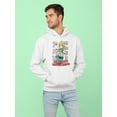 thumbnail image 2 of Smartprints Womens Graphic Hoodie White - Be Happy And Watch Anime Cotton Blend Regular Fit, 2 of 4