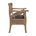 thumbnail image 2 of Saltoro Sherpi 48 Inches Storage Bench with Arched Fretwork Backrest, Brown, 2 of 5