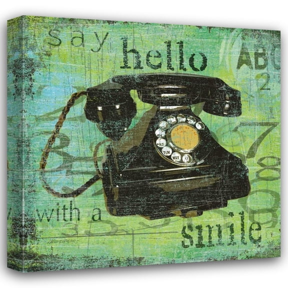 Carol Robinson 15x15 Gallery Wrapped Canvas Wall Art Titled - Say Hello With a Smile