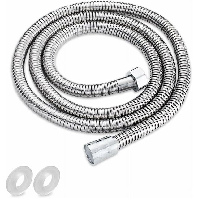 Manguera de ducha flexible de 150 cm, acero inoxidable, antienrollamiento, construcción robusta, conexión universal, fácil instalación para un uso generalizado