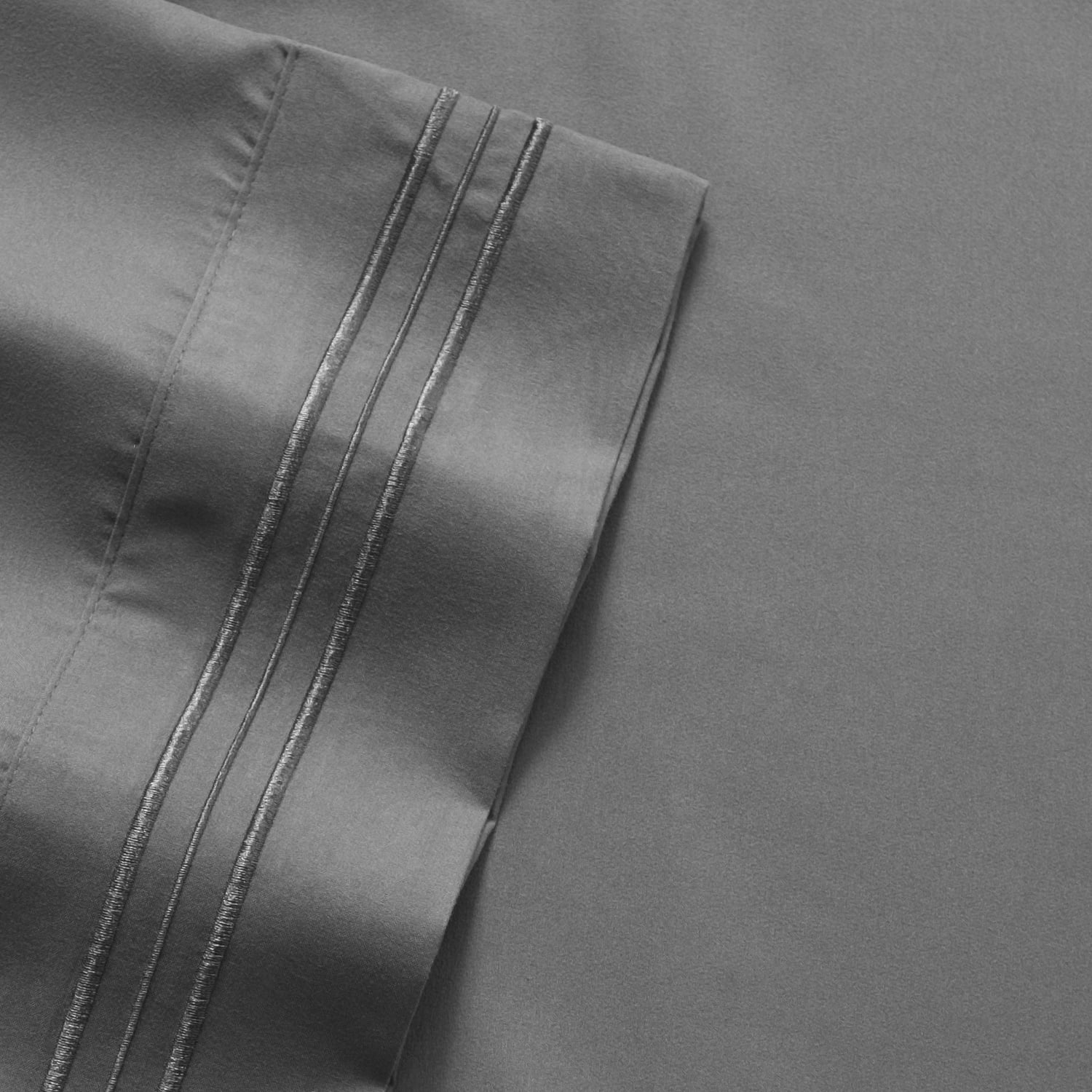 1500 Supreme Collection Extra Deep 21" Pocket 4 Piece Sheet Set King Gray