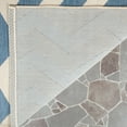 thumbnail image 5 of SAFAVIEH Courtyard Ayden Chevron Indoor/Outdoor Area Rug, 6'7" x 9'6", Blue/Beige, 5 of 8