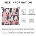 thumbnail image 5 of Orinice Penguin Pattern Graphic Decorative Cushion Cover for Home Couch Living Room Sofa Square Car Bedroom 1PC 20x20in, 5 of 5