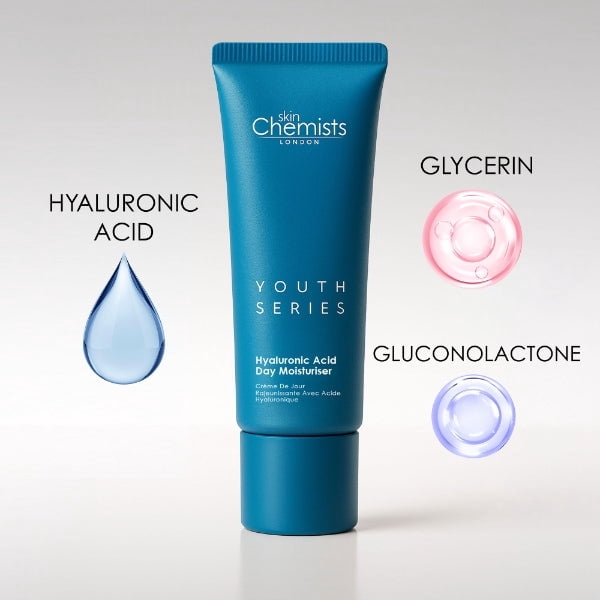 skinChemists Daily Hydrating Face Cream for Dryness & Fine Lines with Hyaluronic Acid – Lightweight Moisturizer, 50ml