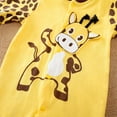 thumbnail image 4 of 0-18M Newborn Infant Baby Boy Girls Long Sleeve Romper Bodysuit Clothes One-piece Outfit - Yellow Cow, 4 of 7