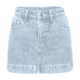thumbnail image 7 of Generic Women Summer Work Denim Skort Skirt Stretchy Mid Waist Y2K Sexy Mini Skirts Dressy Casual Jean Skorts, 7 of 7