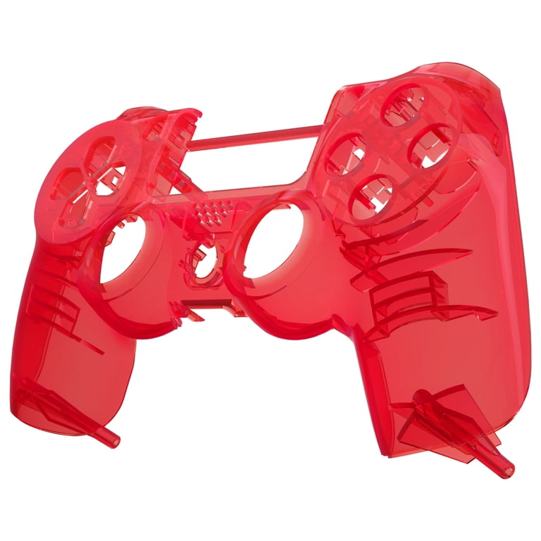 eXtremeRate Transparent Crystal Clear Red Replacement Faceplate