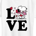 thumbnail image 3 of Peanuts - Love Snoopy - Women's Short Sleeve Graphic T-Shirt, 3 of 6