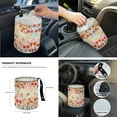 thumbnail image 6 of Yuyamidu Tulip Car Seat Covers Set with Steering Wheel Cover Seat Belt Covers Trash Bin Rear View Mirror Cover Butterfly Car Armrest Cover Cushion Coasters Gear Shift Knob Cover for Women, 14 PCS, 6 of 7