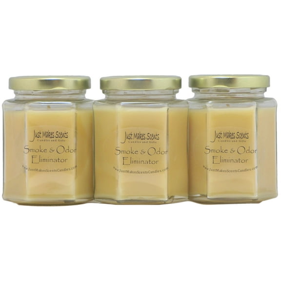 3-Pack Smoke & Odor Eliminator Candle, 8 oz Hexagon jar