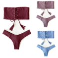 thumbnail image 4 of Women Bikini Set Push-up Padded Bra Triangle Swimsuit Bathing Swimwear, 4 of 5