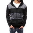 thumbnail image 5 of Larisalt Zip Up Hoodie Men,Men's Sherpa-Lined Full-Zip Hooded Sweatshirt Black,XL, 5 of 5