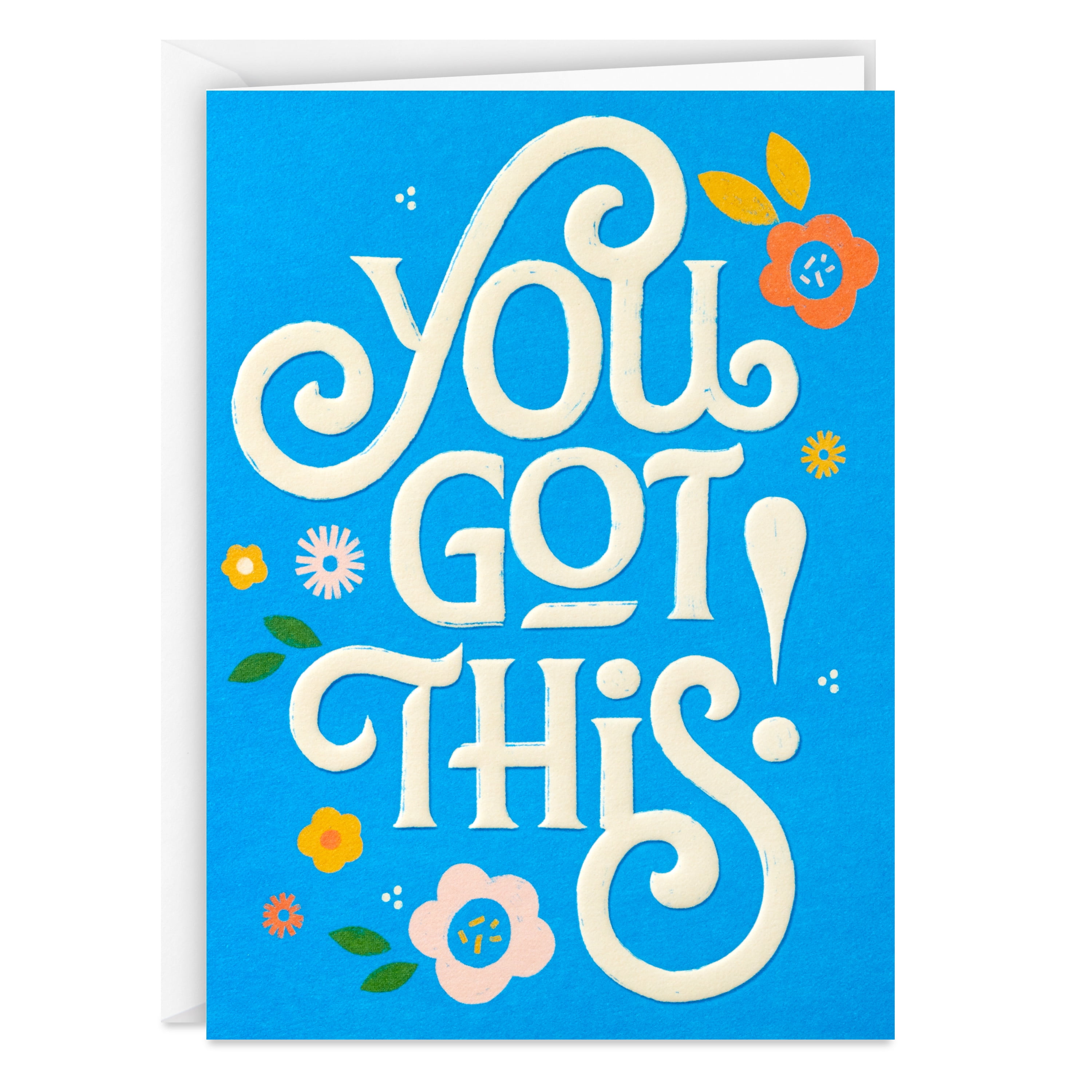 Hallmark Blank Note Cards With Flower Stickers, You Got This!, 12 ct.